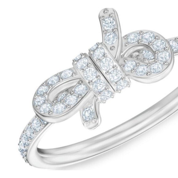 Lifelong White Swarovski Crystal Bow Ring - Picture 3 of 3